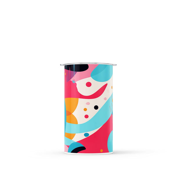 Dark Red Abstract 340ml Reusable Coffee Cup By Hydronair 