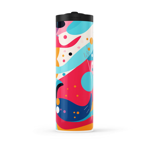Dark Red Abstract 560ml Water Bottle By Hydronair