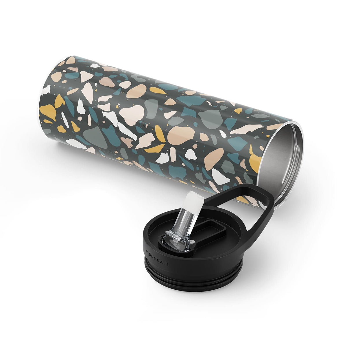 Dark Terrazzo 560ml Bottle By Hydronair
