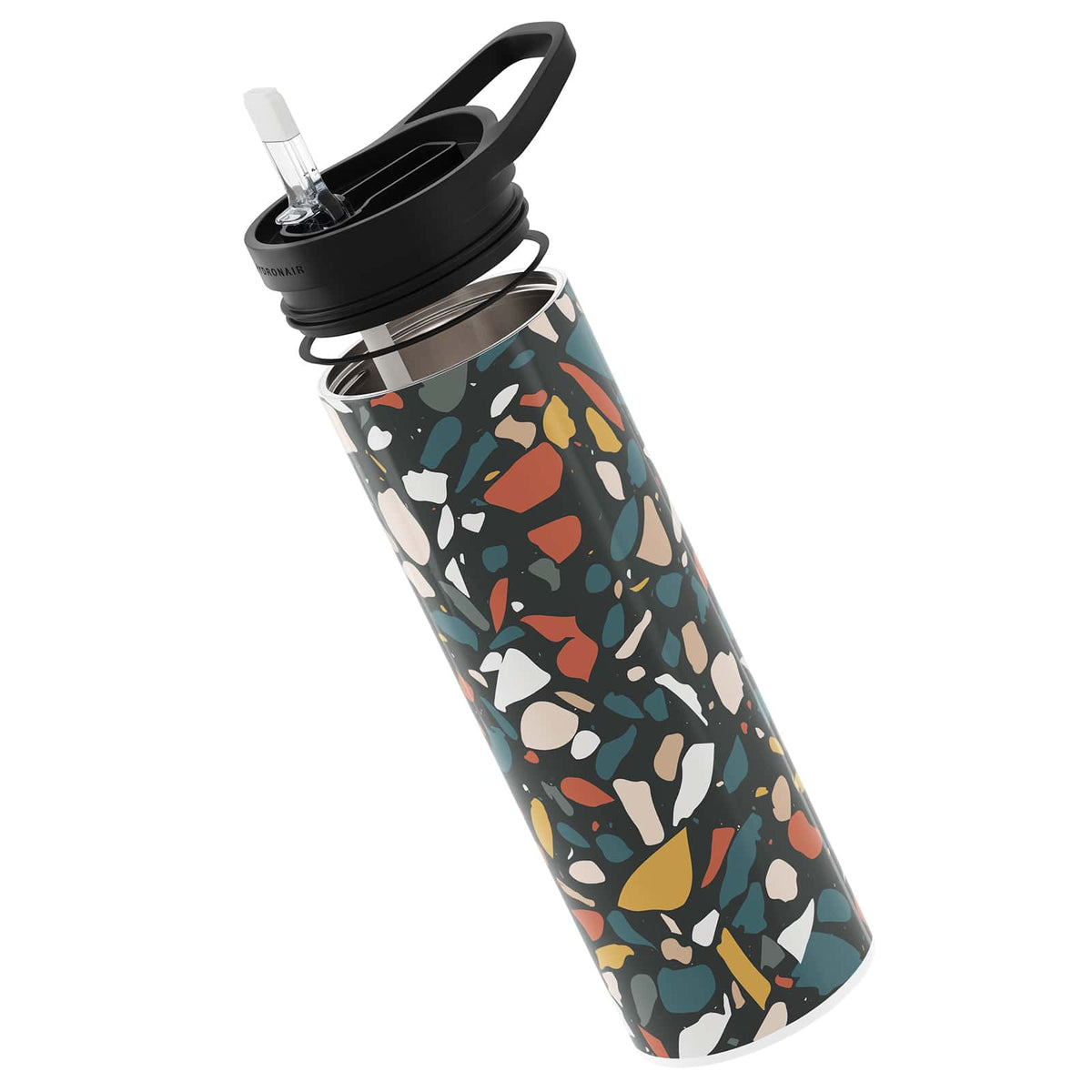 Dark Terrazzo 560ml Reusable Bottle By Hydronair