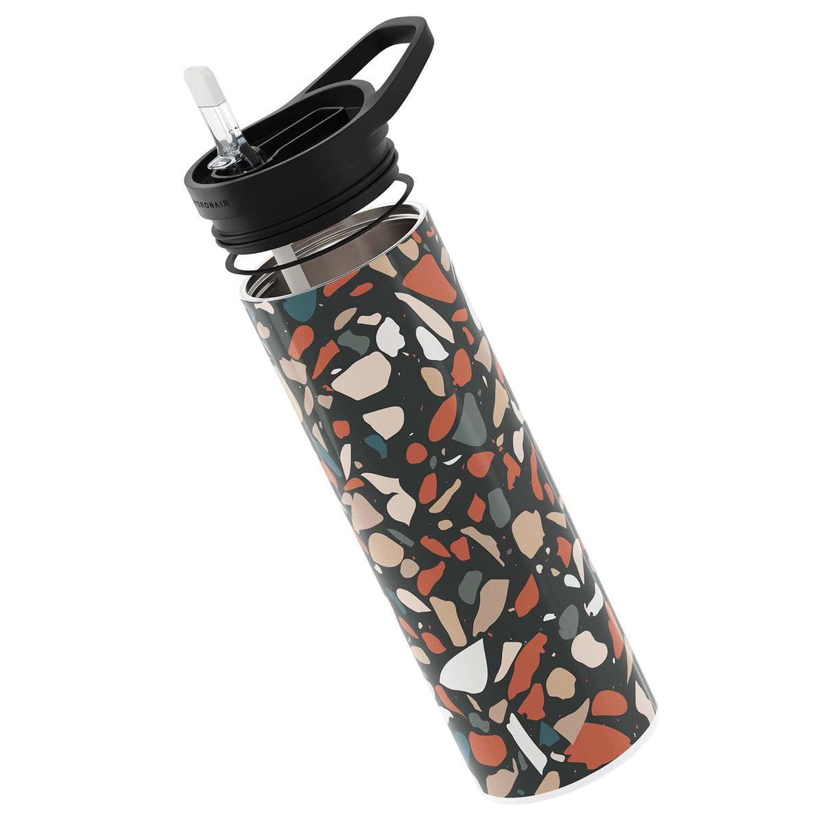 Dark Terrazzo 560ml Reusable Bottle By Hydronair