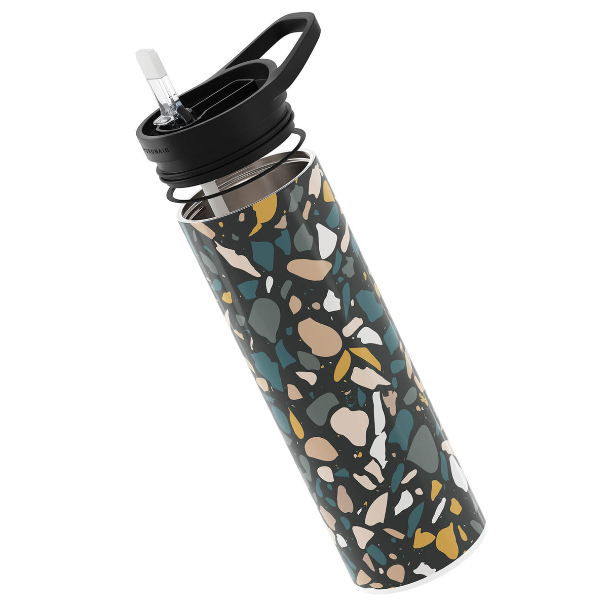 Dark Terrazzo 560ml Reusable Bottle By Hydronair