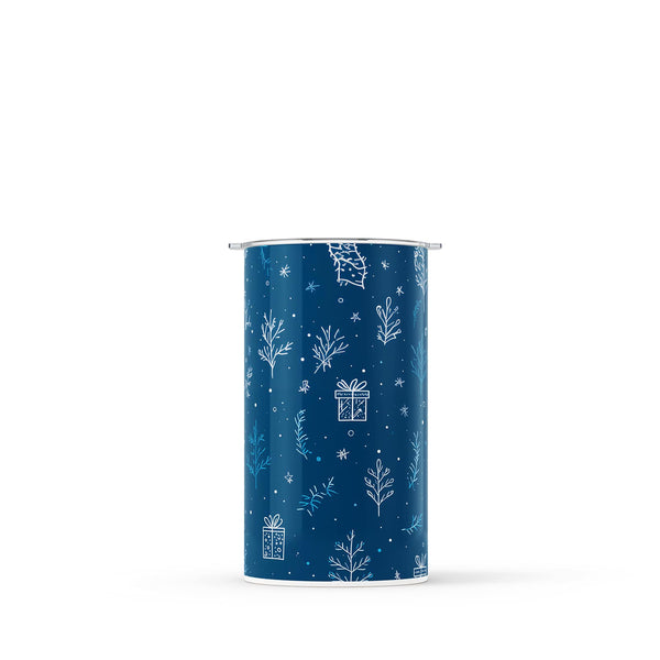 Deep Blue Christmas 340ml Reusable Coffee Cup By Hydronair 