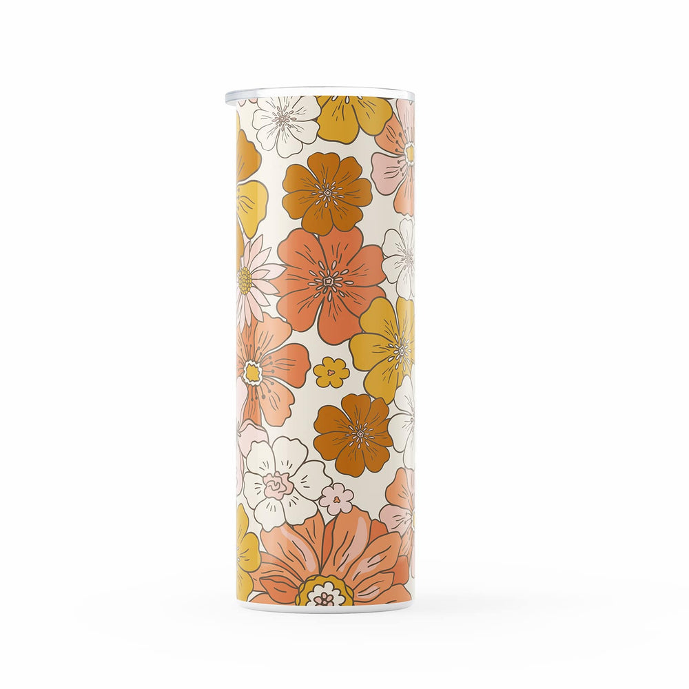 Aqua Boho Floral Tumbler