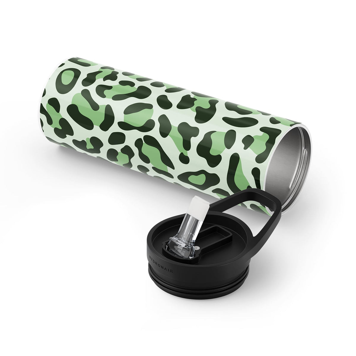 Green Animal Print 560ml Bottle By Hydronair
