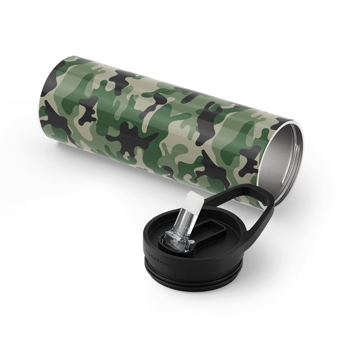 Green Camouflage 560ml Reusable Bottle By Hydronair