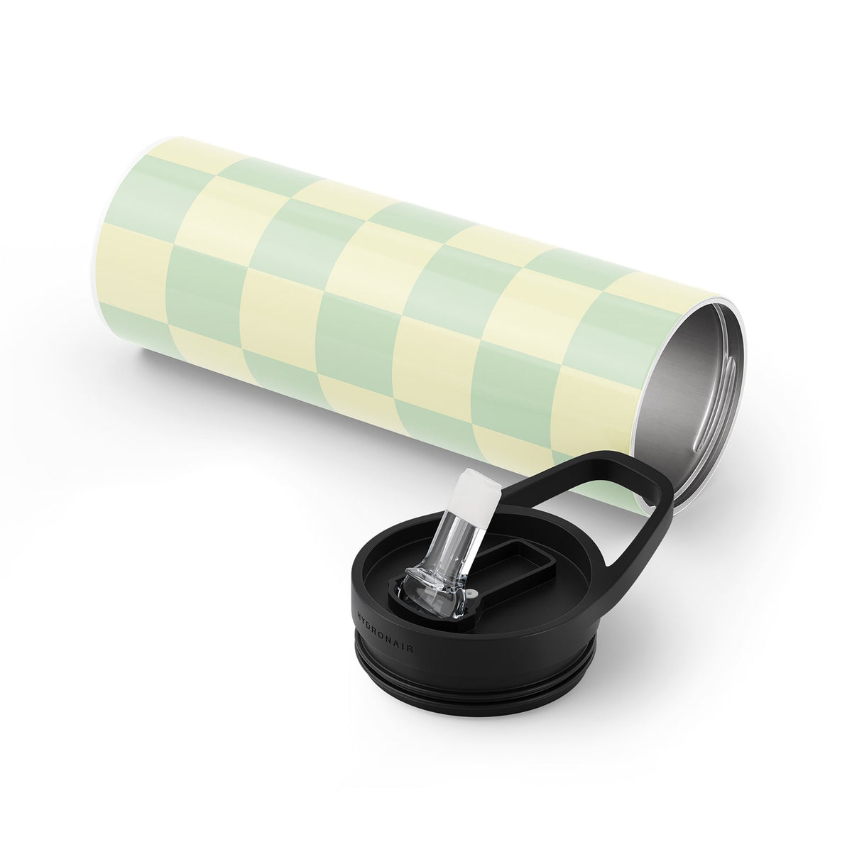 Green Checkered 560ml Bottle By Hydronair
