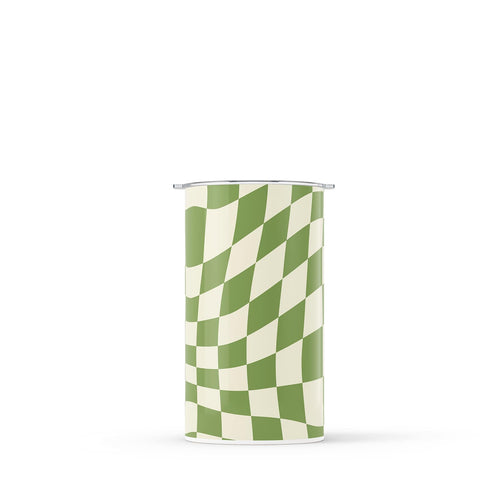 Green Checkered Double Walled 12oz Cup