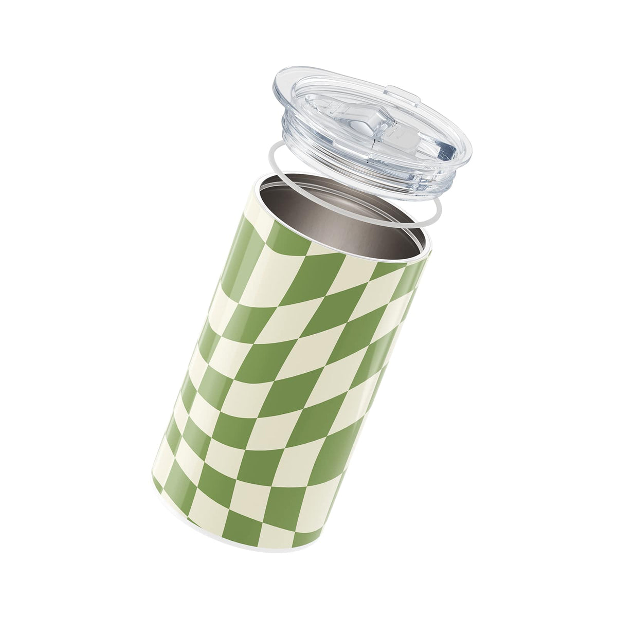 Green Checkered Insulated 12oz Cup