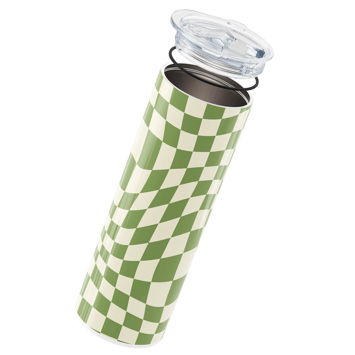 Green Checkered Insulated 20oz Cup