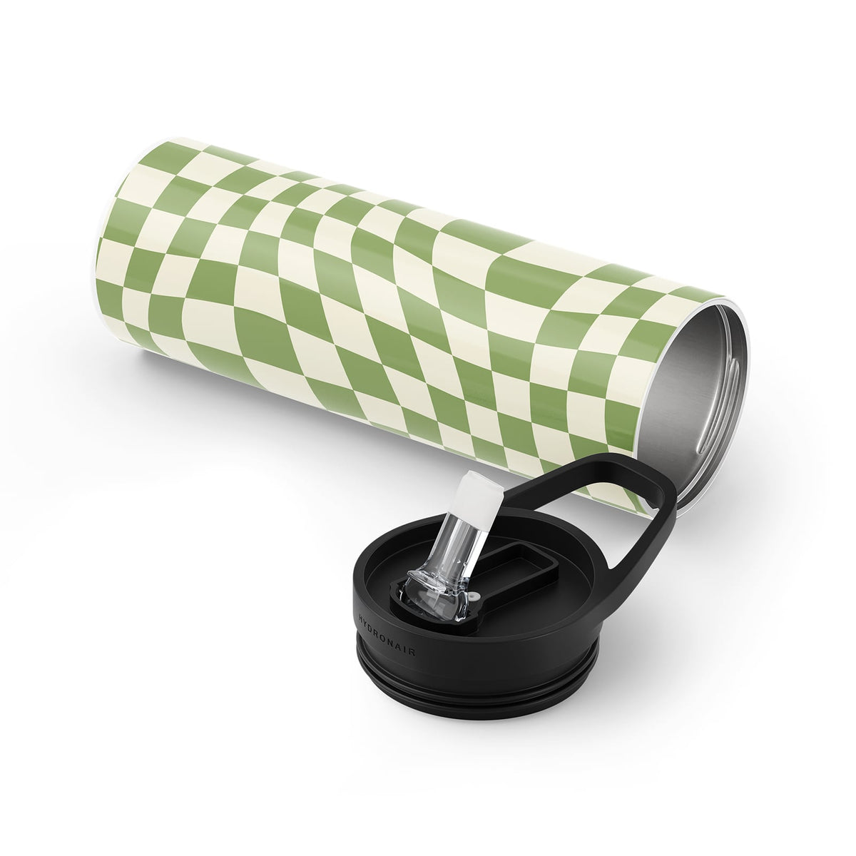 Green Checkered Metal 20oz Tumbler