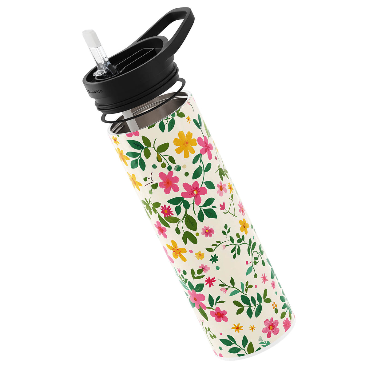 Green Floral 560ml Reusable Bottle By Hydronair