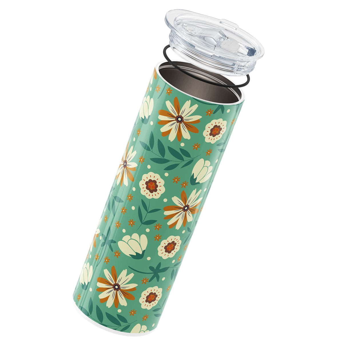 Green Floral Insulated 20oz Cup