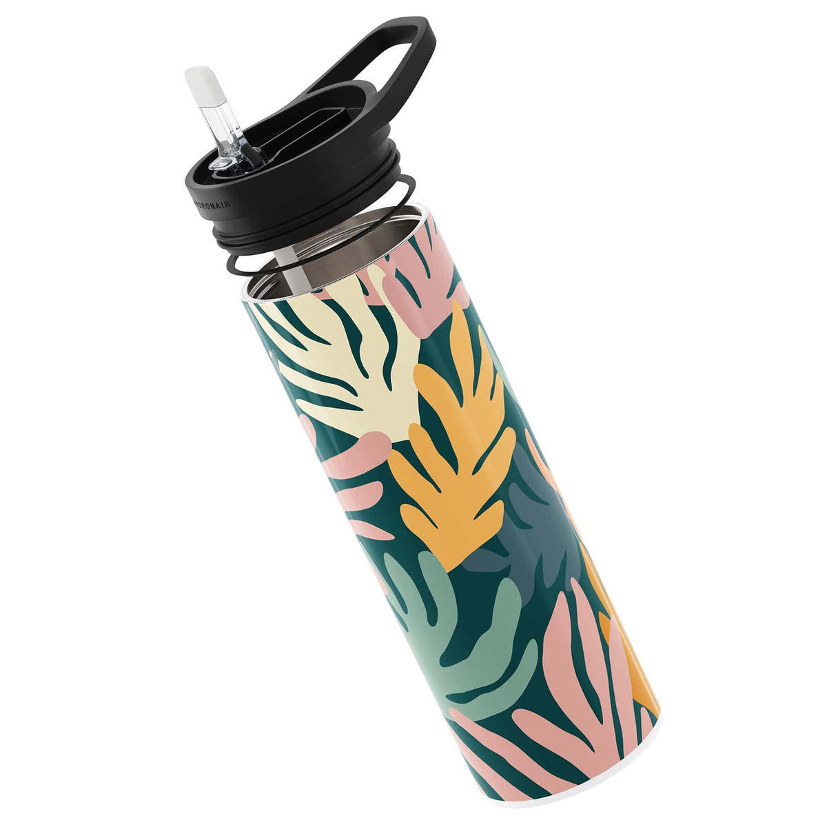 Green Floral Spring 560ml Reusable Bottle By Hydronair