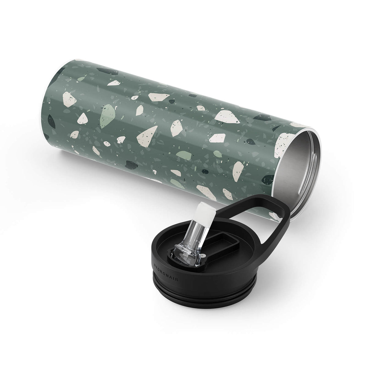 Green Terrazzo 560ml Bottle By Hydronair