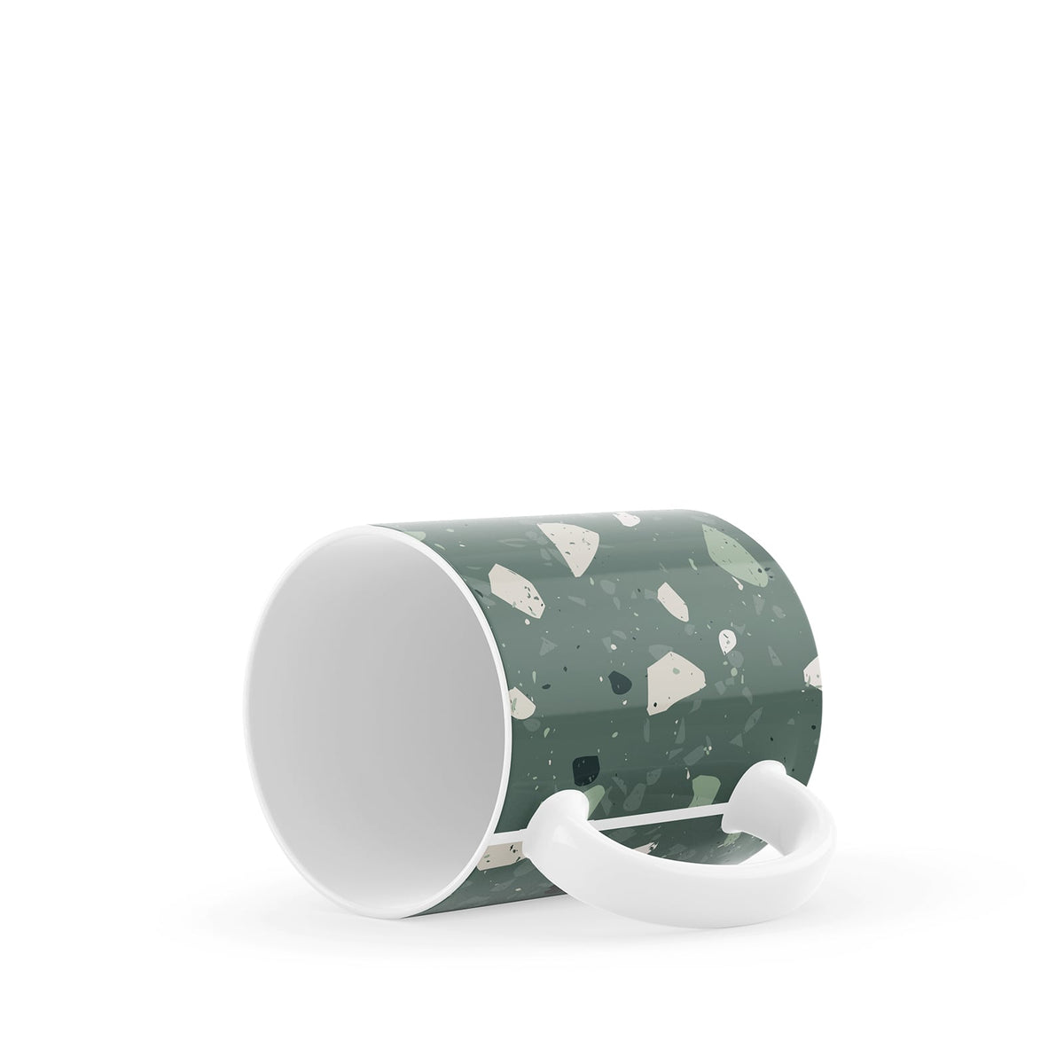 Green Terrazzo Ceramic Mug