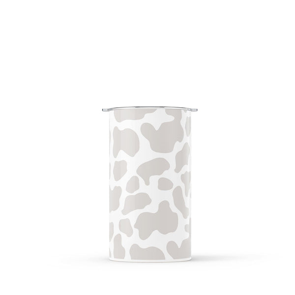 Grey Cow Print Double Walled 12oz Cup