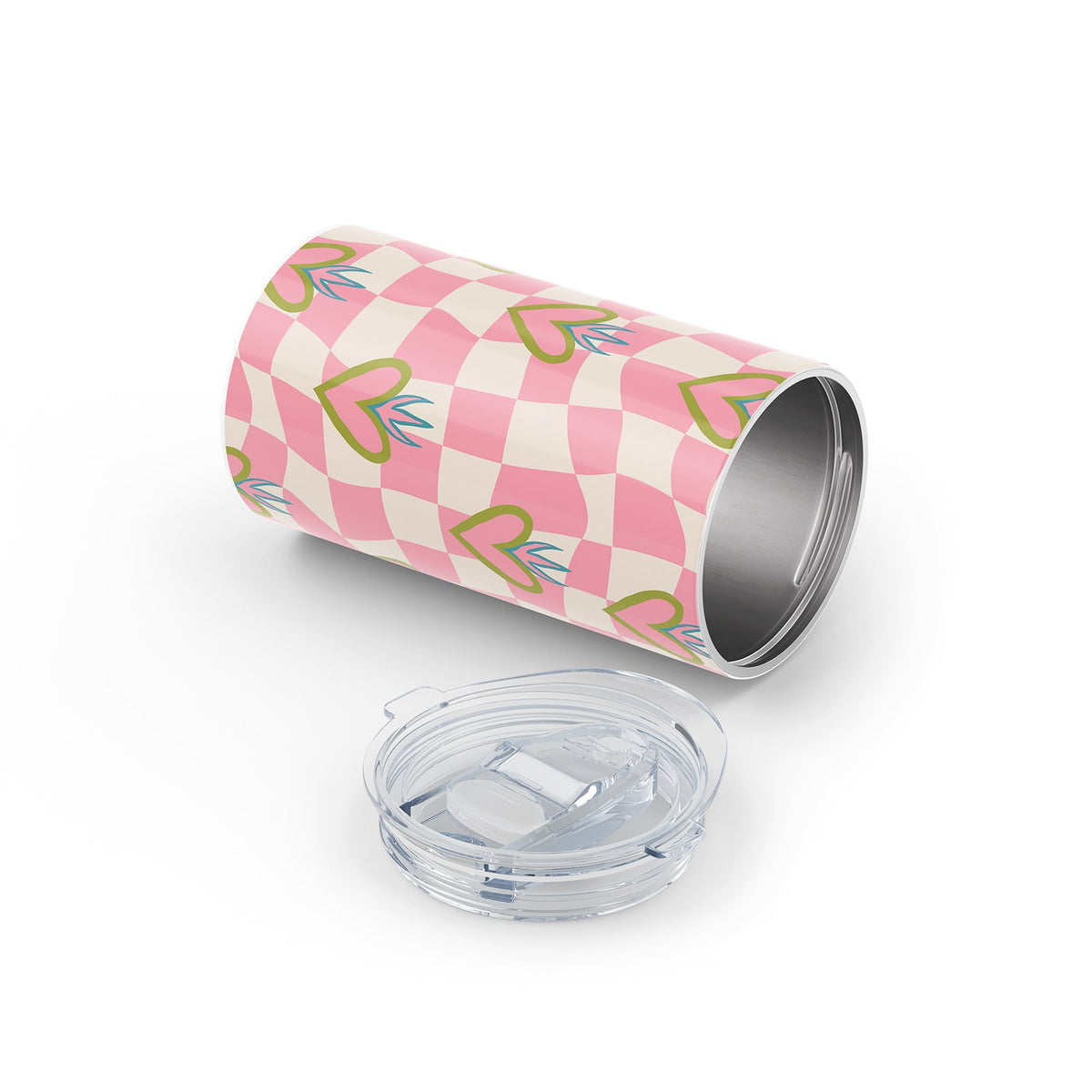 Groovy Checkered Metal 12oz Tumbler