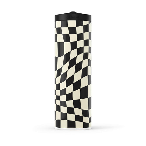 Hydronair 560ml Black Checkered Water Bottle