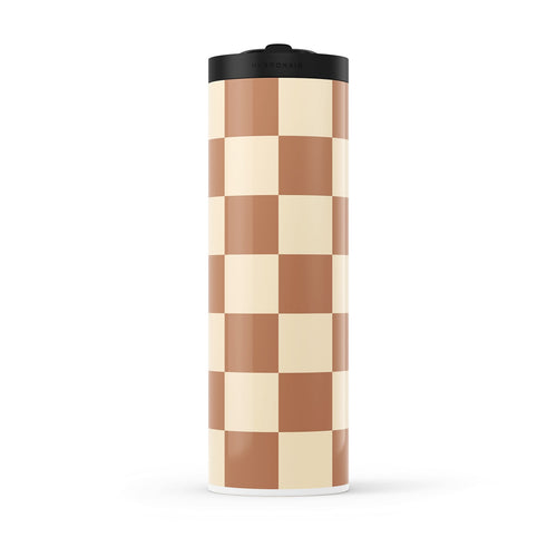 Hydronair 560ml Brown Checkered Water Bottle
