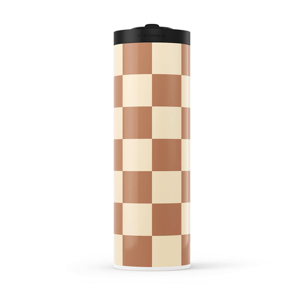Hydronair 560ml Brown Checkered Water Bottle