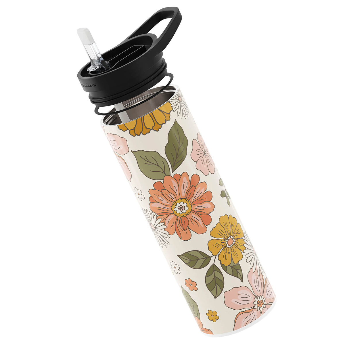 Hydronair 560ml Floral Print Reusable Bottle