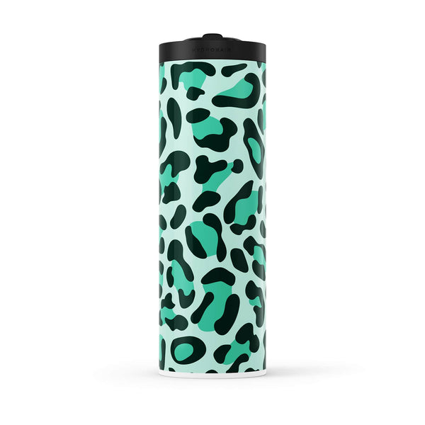 Hydronair 560ml Green Leopard Print Water Bottle