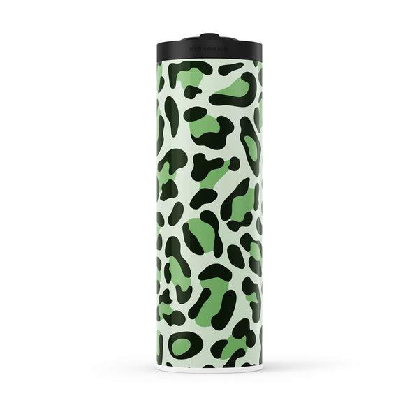 Hydronair 560ml Green Leopard Print Water Bottle