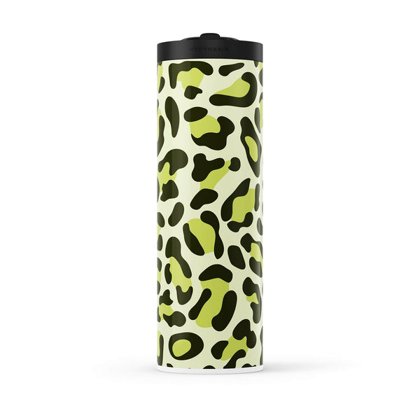Hydronair 560ml Green Leopard Print Water Bottle