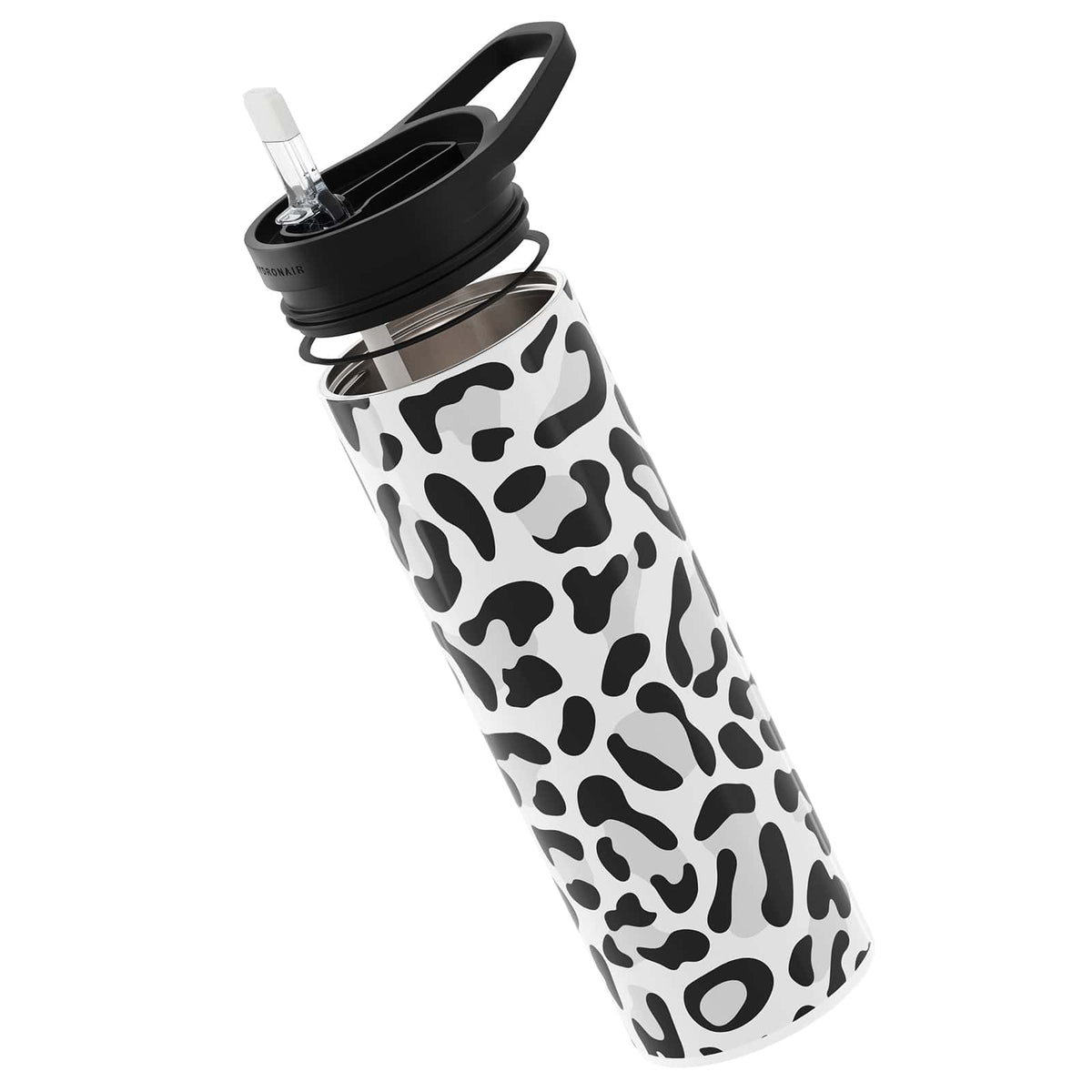Hydronair 560ml Grey Leopard Print Reusable Bottle