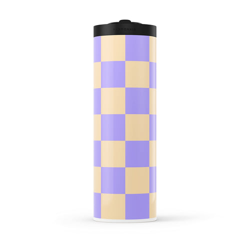 Hydronair 560ml Lilac Checkered Water Bottle