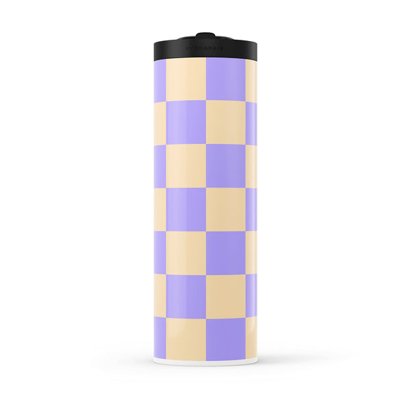Hydronair 560ml Lilac Checkered Water Bottle