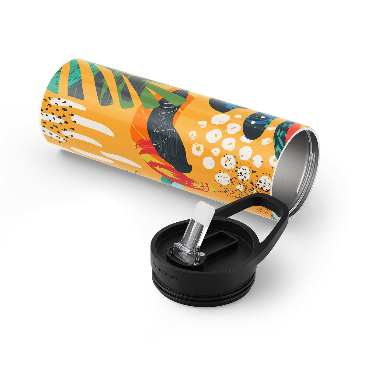 Hydronair 560ml Orange Abstract Print Bottle