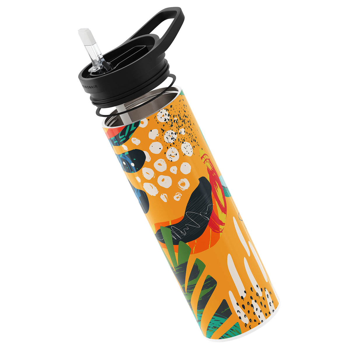 Hydronair 560ml Orange Abstract Print Reusable Bottle