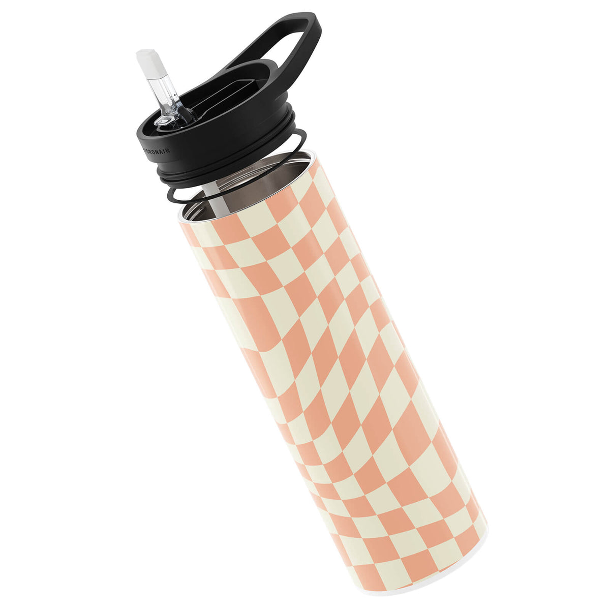 Hydronair 560ml Orange Checkered Reusable Bottle