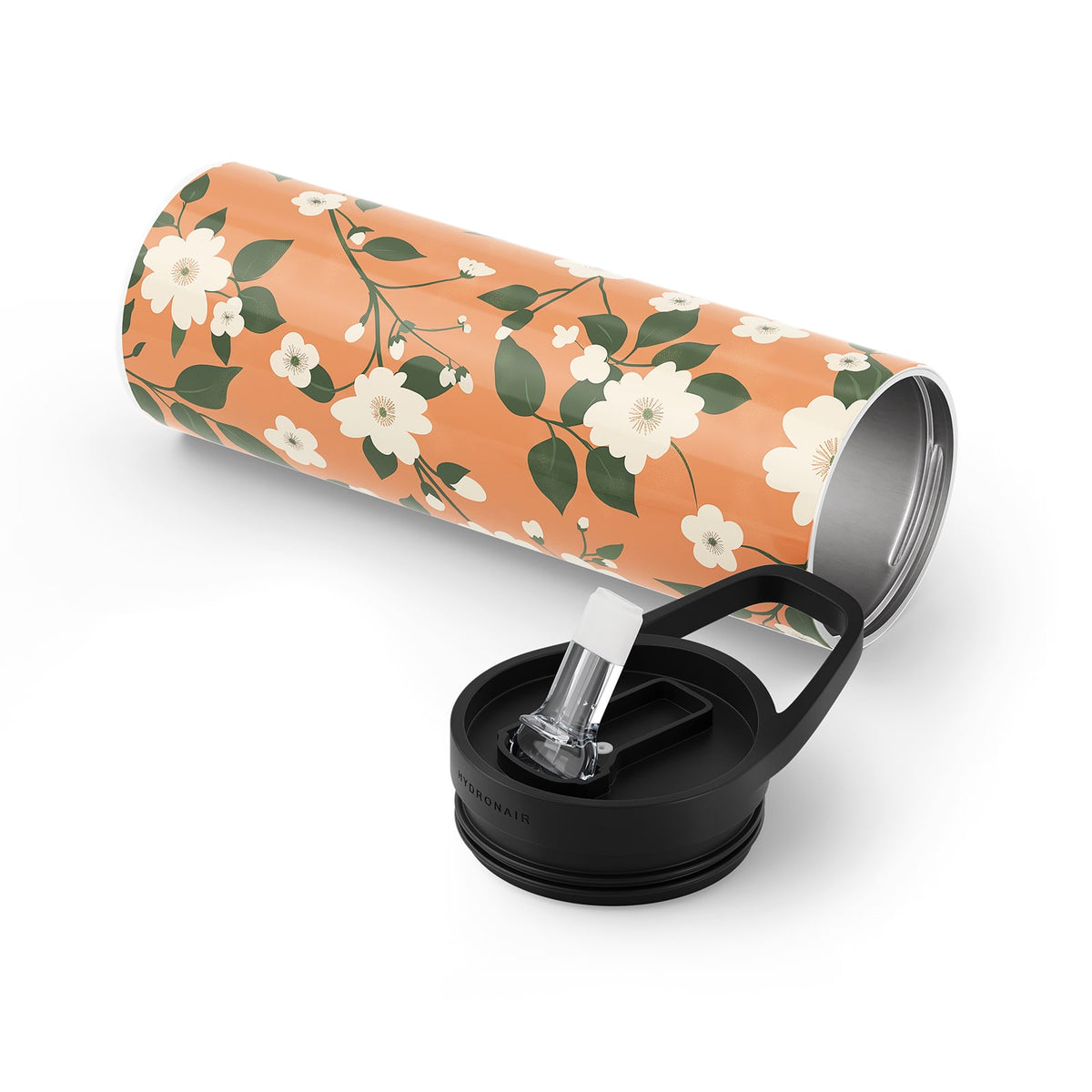 Hydronair 560ml Orange Floral Print Bottle