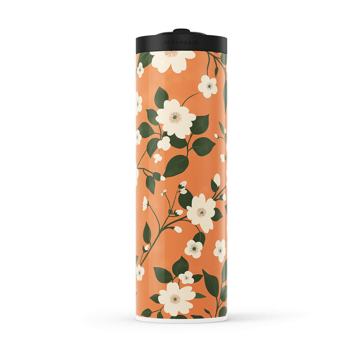 Hydronair 560ml Orange Floral Print Water Bottle