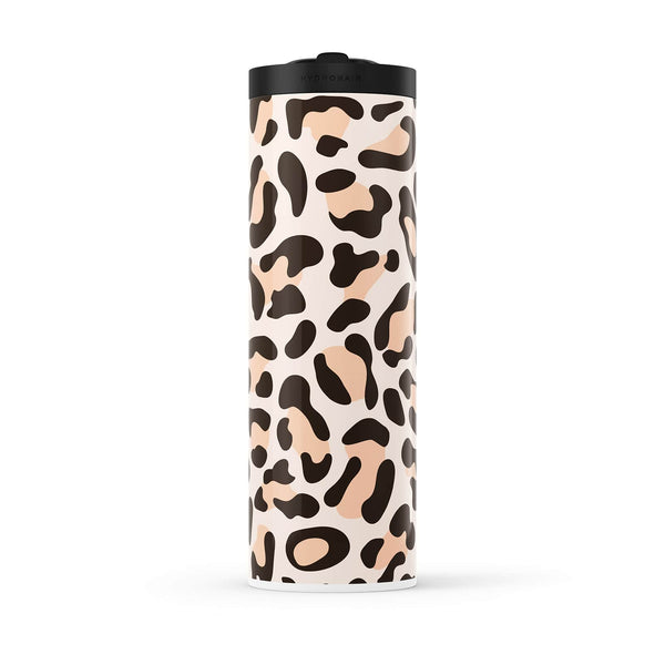 Hydronair 560ml Peach Leopard Print Water Bottle