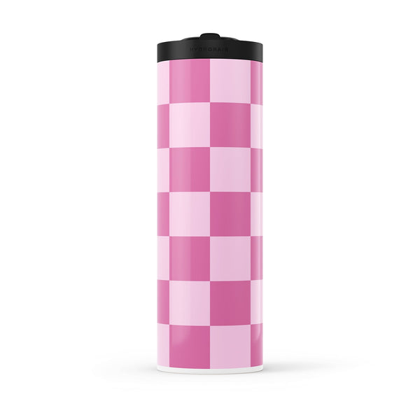 Hydronair 560ml Pink Checkered Water Bottle