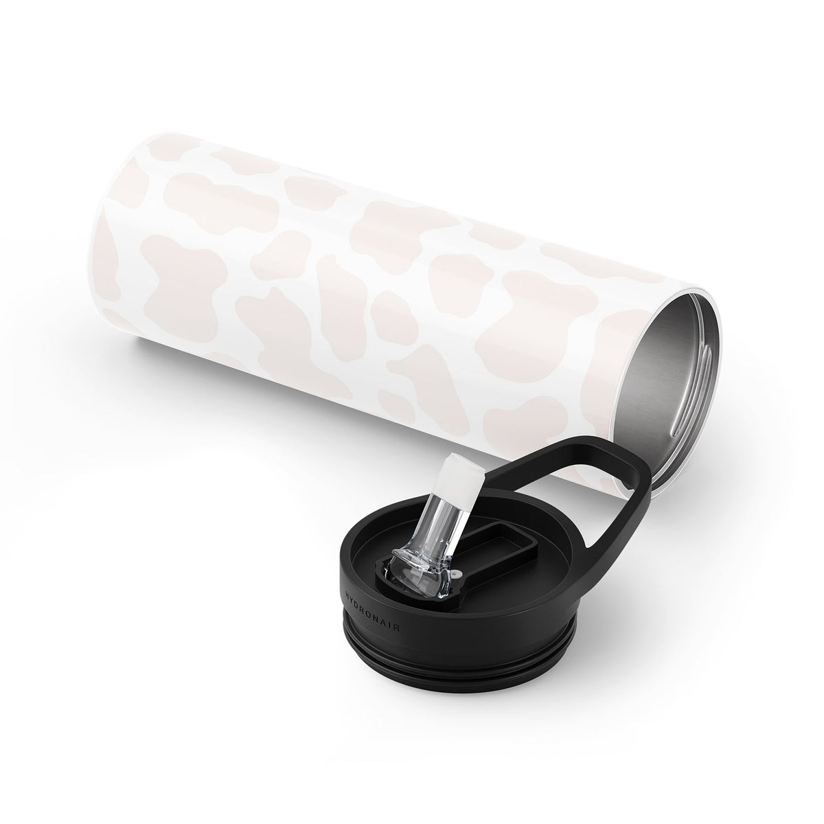 Hydronair 560ml Pink Cow Print Bottle