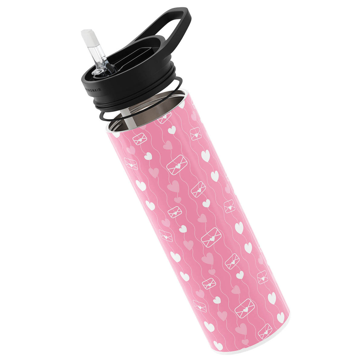 Hydronair 560ml Pink Valentines Reusable Bottle