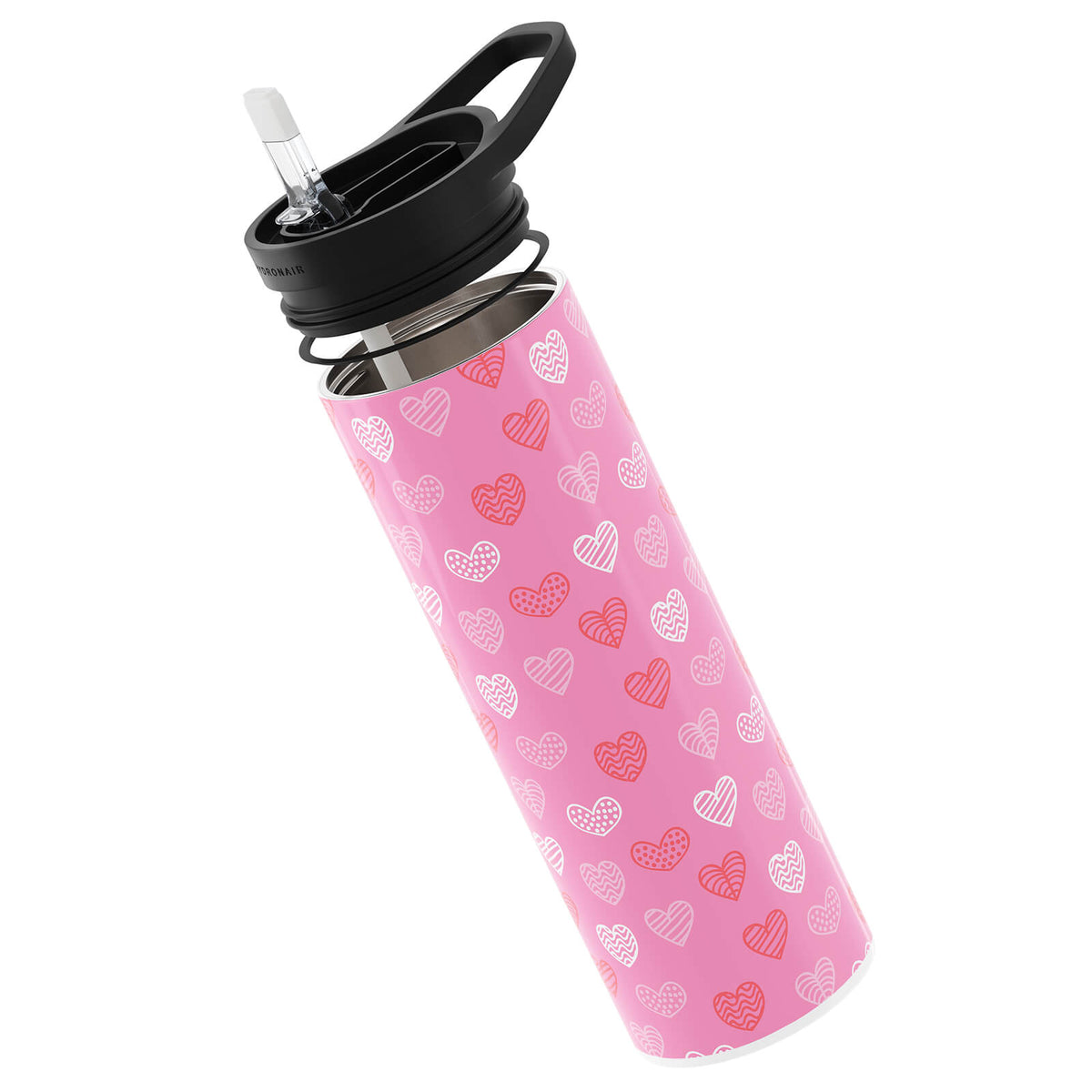 Hydronair 560ml Pink Valentines Reusable Bottle
