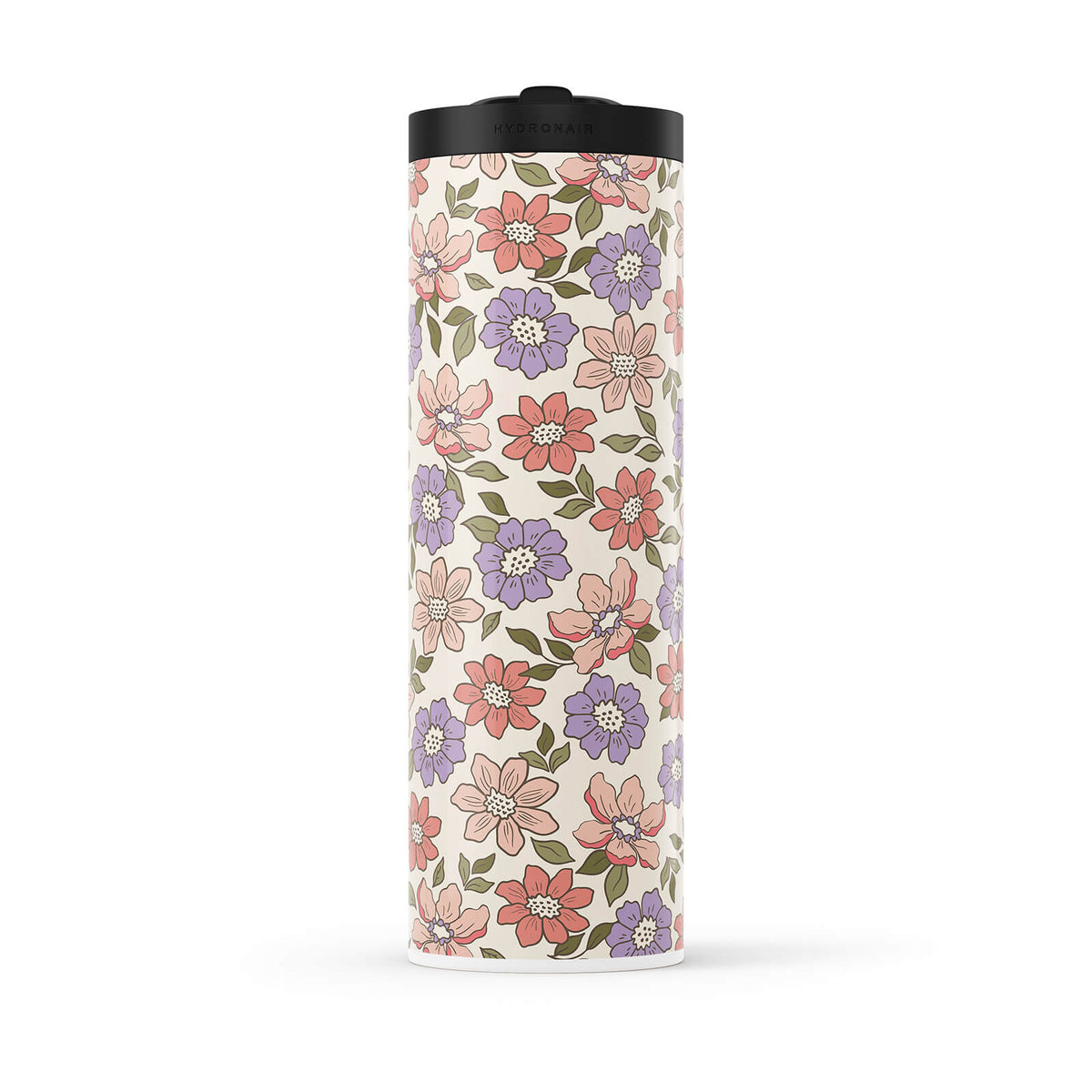 Hydronair 560ml Purple Floral Print Water Bottle