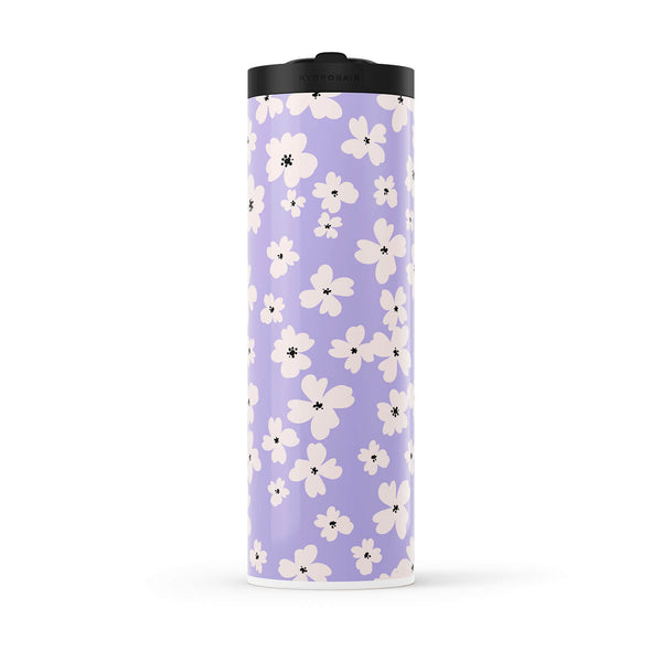 Hydronair 560ml Purple Floral Print Water Bottle