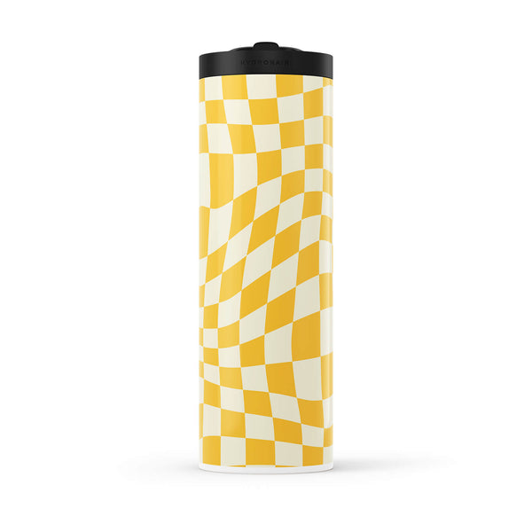Yellow Checkered 560ml Water Bottle By Hydronair