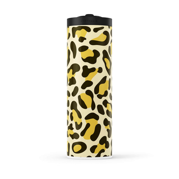 Hydronair 560ml Yellow Leopard Print Water Bottle