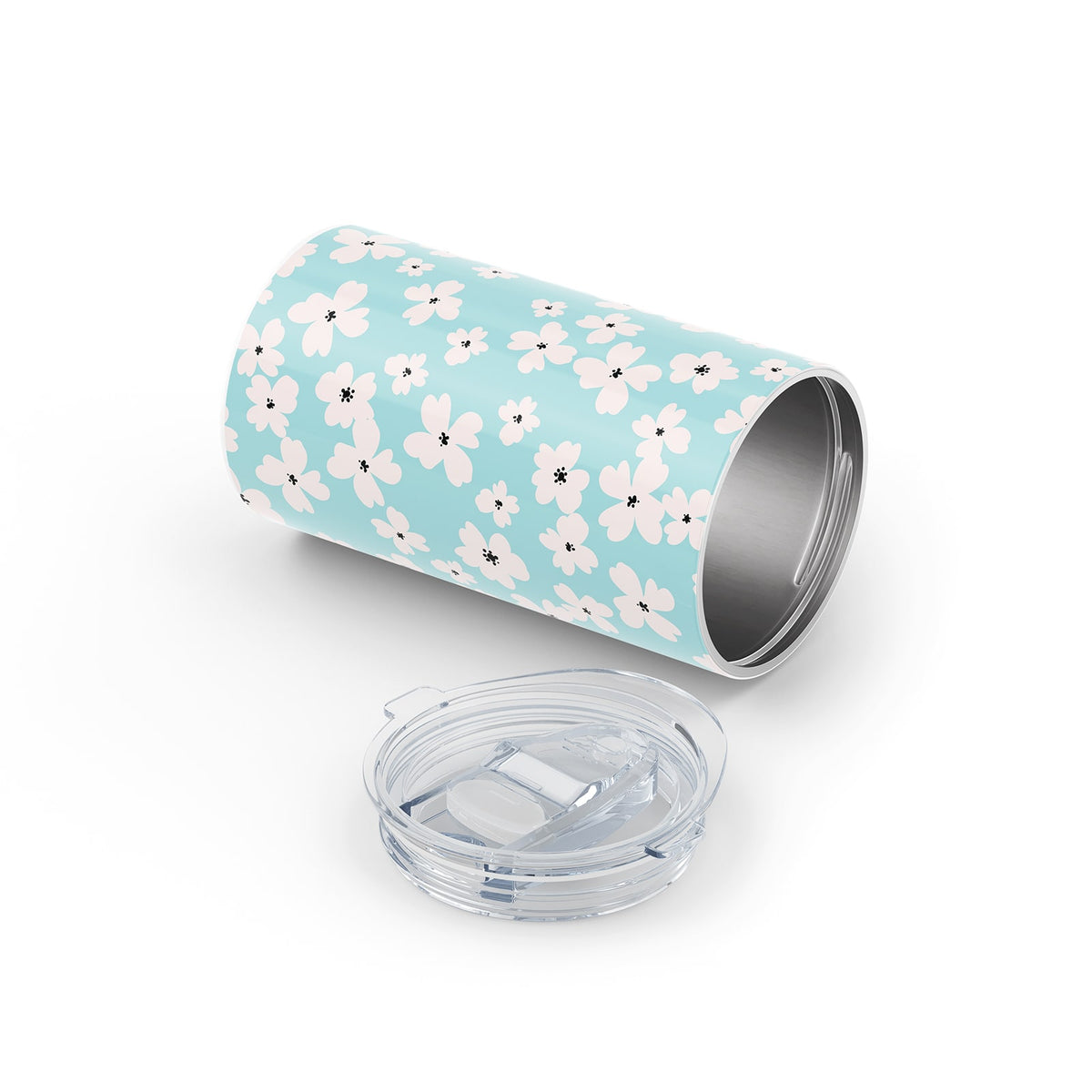 Light Blue Floral 340ml Reusable Cup By Hydronair 