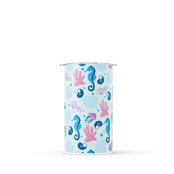 Light Blue Nautical 340ml Reusable Coffee Cup By Hydronair 