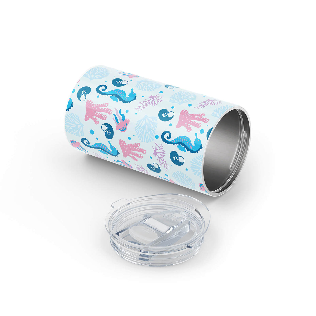 Light Blue Nautical 340ml Reusable Cup By Hydronair