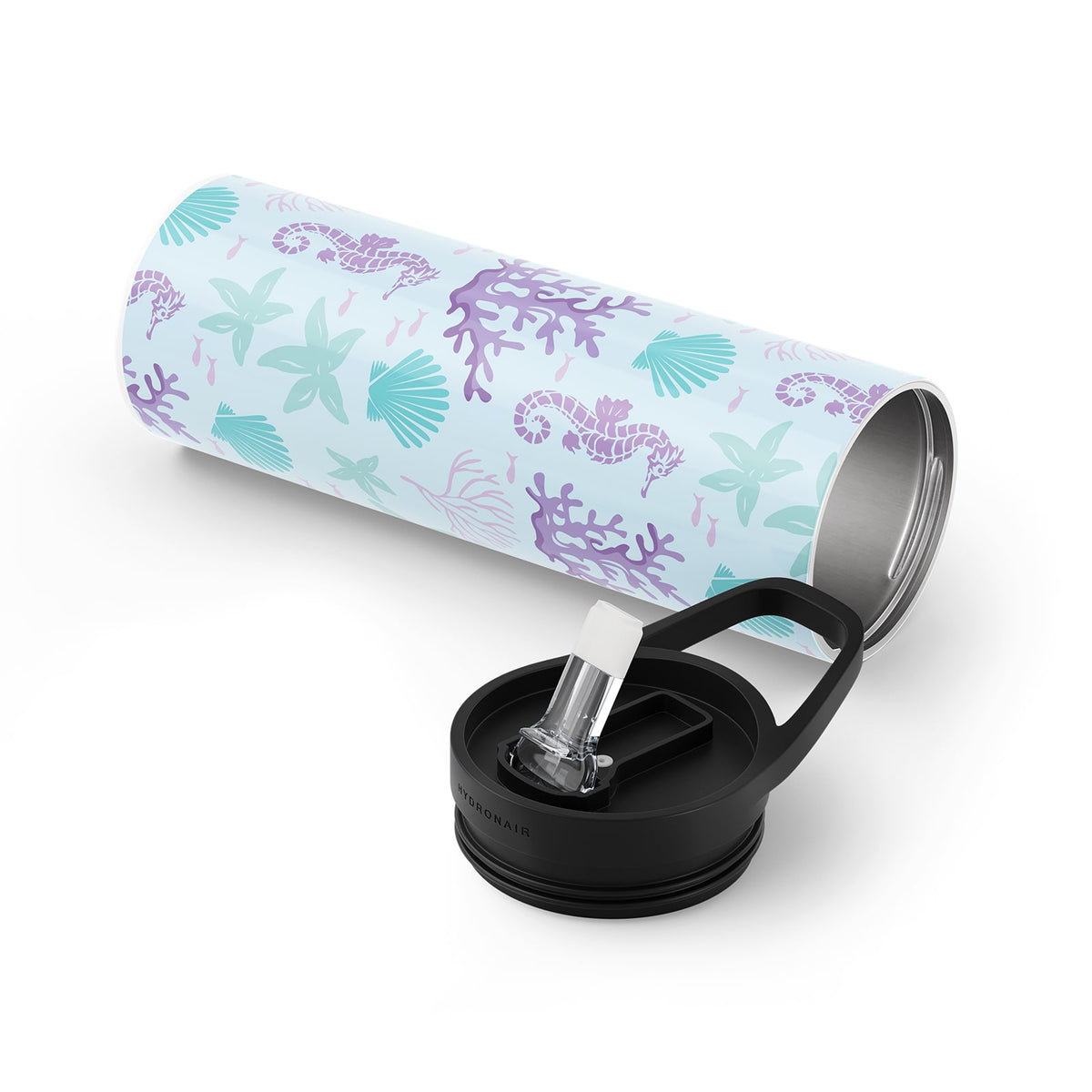 Light Blue Nautical 560ml Reusable Bottle By Hydronair